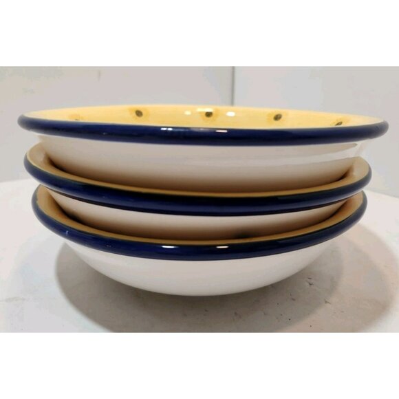 Carol Endres Pure Art Rooster and Sunflower Ceramic 8" Pasta Bowls Set of 3 - Picture 5 of 8